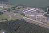 2009: Section 8 – A preconstruction view of Service Area 7S on the NJ Turnpike. The State Police barracks are to the left of the service area.