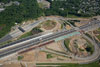 6/8/2012: A close up view of Int. 7 and the NJ Turnpike showing Widening construction and progress on the northbound outer roadway.