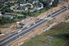 9/19/11: Progress shot of the Georgetown Road area four months later showing work on the new outer roadways and ramp for Interchange 7.