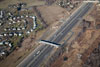 1/18/13: The opened U-Turn bridge and the northernmost limits of Contract 203.