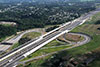7/05/13: Construction photo of progress on the new outer roadway at Interchange 7.