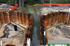 April 2011: The Bear Brook culvert on the southbound side of the NJ Turnpike. Because the construction will widen the NJ Turnpike, the culverts within the program limits also need to be widened.