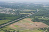 June 2009: A preconstruction view of the northern limits of Contract 503. Old York Road located approximately in the center of the photograph.