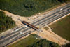 9/14/12: Structural steel for the new bridge deck has been placed on new piers and abutments at Perrineville Road.