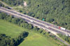 August 2009: Aerial of the NJ Turnpike where it crosses over Hightstown-Cranbury Station Road prior to the start of construction.