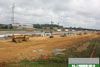 8/01/12: The contractor has cleared the work area and is now grading for the new northbound outer roadway near Service Area 7S.