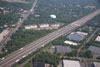 5/27/11: A preconstruction view of Ryders Lane (left) and Tices Lane (right) where they cross the NJ Turnpike, East Brunswick. The northern limit of Contract 803 is at milepost 82.6, approximately one mile north of Tices Lane.