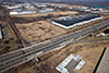 3/7/12: A view of Cranbury-South River Road where the NJ Turnpike crosses over it. This bridge is one of the few NJ Turnpike bridges crossing over a local roadway that did not have to be expanded as it was originally built wide enough to accommodate the new lanes being built during the Widening Program. The 802 contractor installed conduit at this location, and in Contracts 801 and 803 the contractors will pave the new roadways north and south.