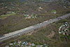 5/5/14: Hardenburg Lane, East Brunswick, NJ, where it crosses over the NJ Turnpike near milepost 79.25 can be seen to the far right. During the Widening Program, the contractor added a lane southbound in this area. The Turnpike will have 3 inner roadway lanes and 3 outer roadway lanes north and south bound from Interchange 9 to just south of Interchange 6.