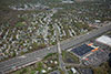 5/5/14: Milltown Road, Milltown, NJ, where it crosses over the NJ Turnpike near milepost 80.5. During the Widening Program, the contractor added a lane southbound in this area. The Turnpike will have 3 inner roadway lanes and 3 outer roadway lanes north and south bound from Interchange 9 to just south of Interchange 6.