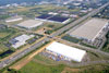 September 2010: Aerial view of Prospect Plains Road & the NJ Turnpike showing clearing and earthwork in preparation for construction of the new PPR bridge.